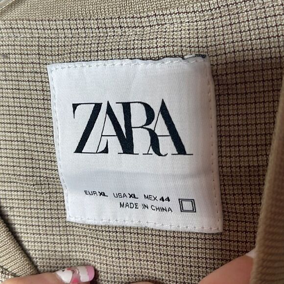 Zara Olive Green Zip Up Bomber Jacket. Size XL. - Picture 3 of 8
